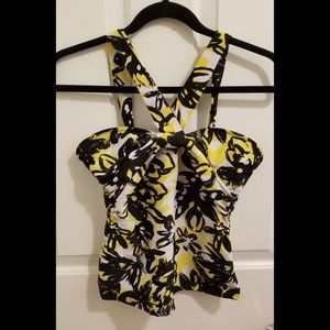 Black & Yellow Swim-Top
